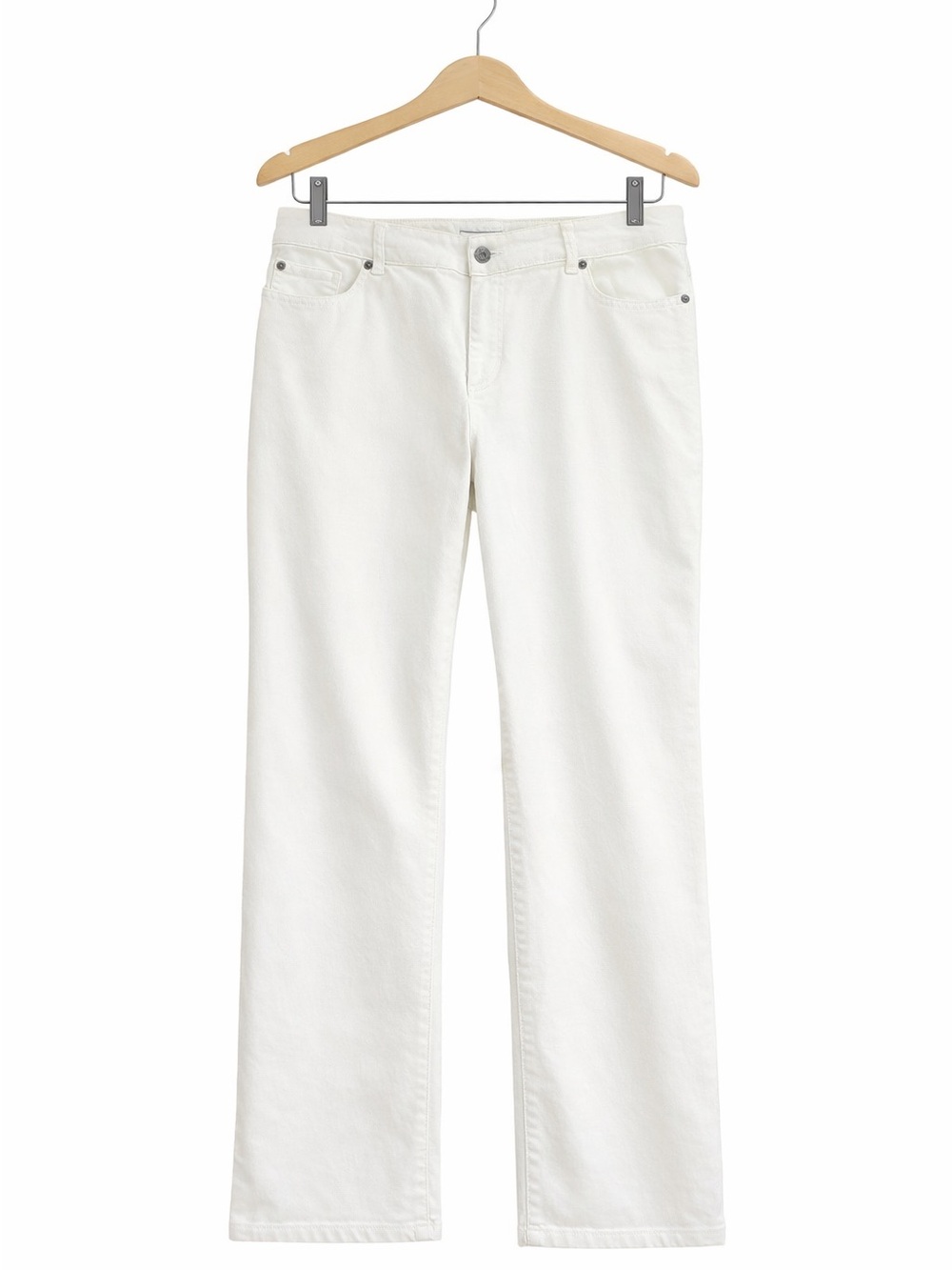 Chico’s Platinum White Denim Straight Leg Jeans